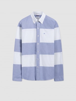 Kosele Ben Sherman Brighton Oxford Organic Garment Dye Rugby Námornícka Modrá | BVNLS3896