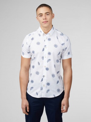 Kosele Ben Sherman Signature Floral Biele | QPAOY1394