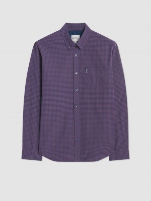 Kosele Ben Sherman Signature Gingham Long-Sleeve Nachový | OZPLW2387