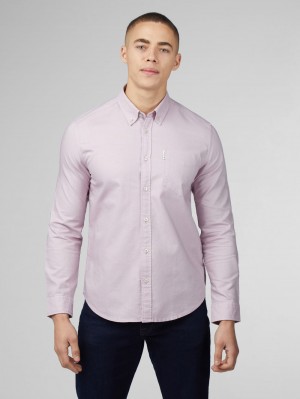 Kosele Ben Sherman Signature Oxford Long Sleeve Nachový | ZCEHN8679