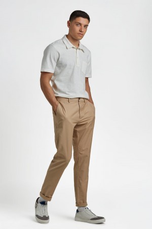 Nohavice Ben Sherman Everyday Slim Fit Chino Hnede | MVXIJ2984