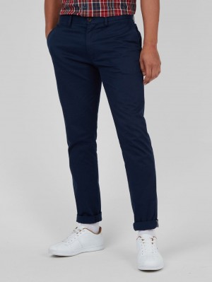 Nohavice Ben Sherman Signature Skinny Stretch Chino Námornícka Modrá | FQHWR0517