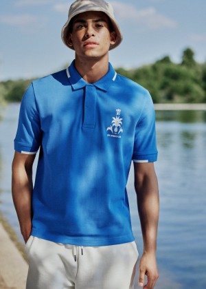 Polokosele Ben Sherman B by Ben Sherman Sports Club Embroidered Modre | QCSKG4893