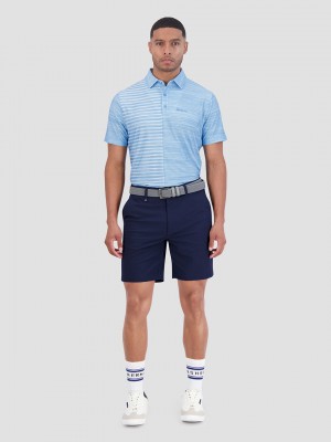 Polokosele Ben Sherman Melange Stripes Color Block Tech Jersey Sports Fit Modre | CEUHJ5728