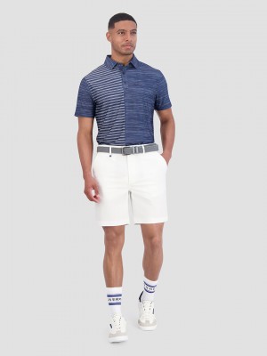 Polokosele Ben Sherman Melange Stripes Color Block Tech Jersey Sports Fit Námornícka Modrá | VNJDR7453