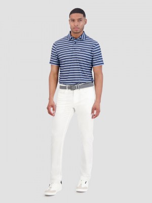 Polokosele Ben Sherman Multi Stripe Tech Jersey Sports Fit Námornícka Modrá | WBXZG9610