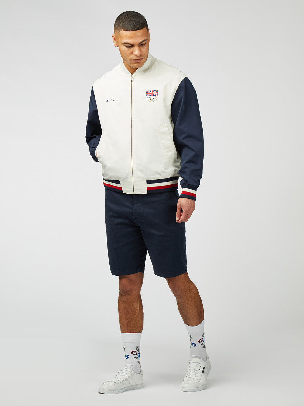 Bundy Ben Sherman Team GB Commercial Bomber Biele | FGKVL6109