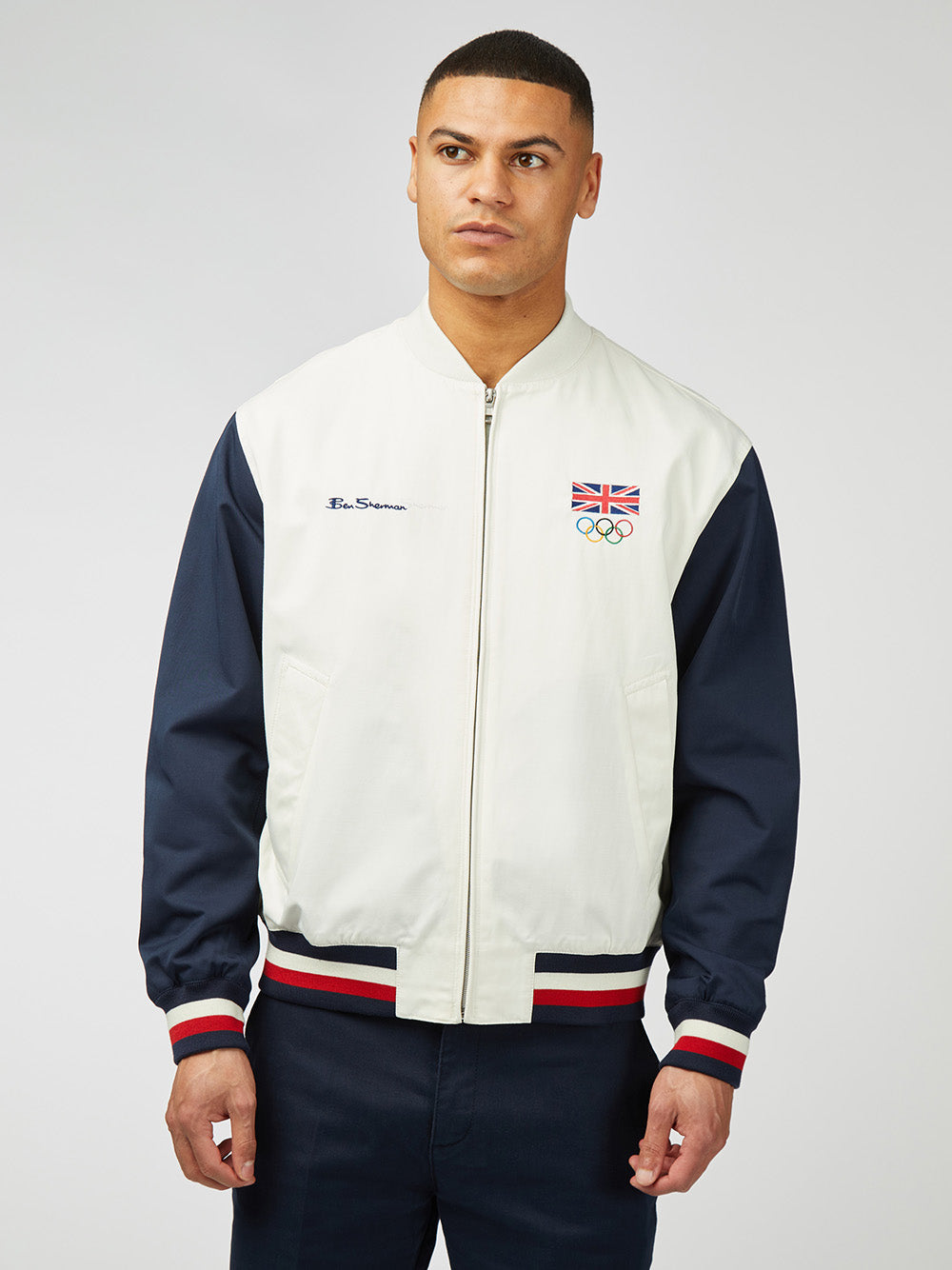 Bundy Ben Sherman Team GB Commercial Bomber Biele | FGKVL6109