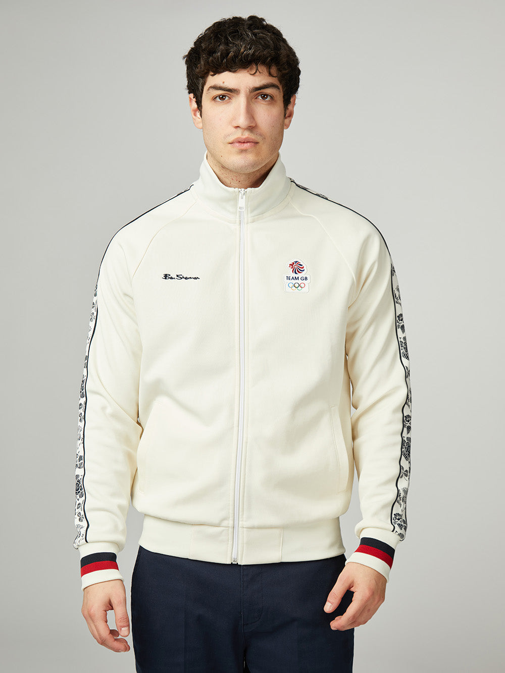 Bundy Ben Sherman Team GB Taped Track Top Biele | HCFXW9731