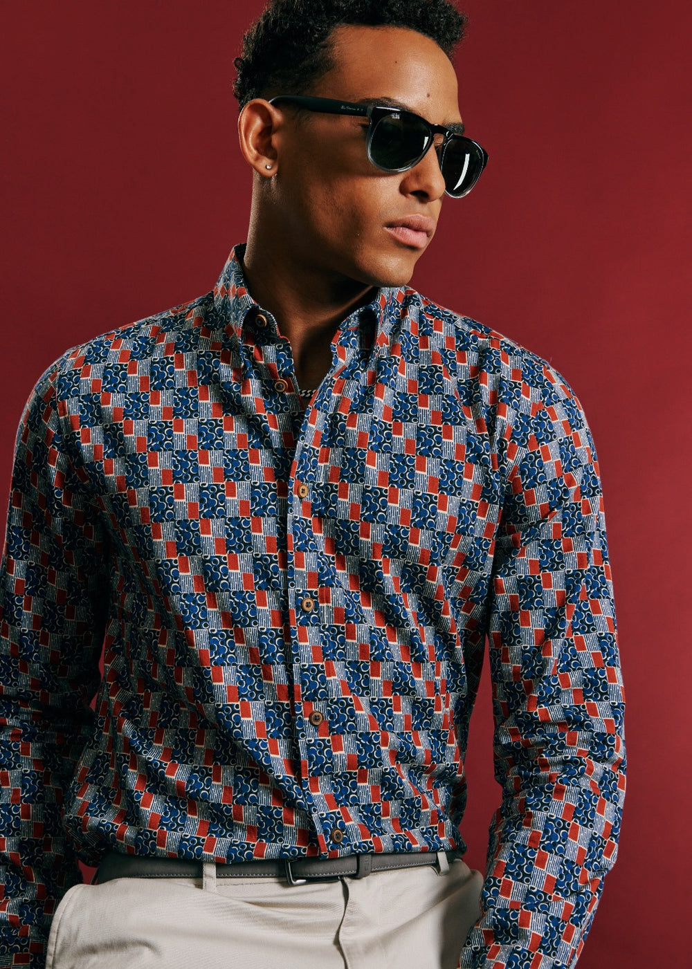 Kosele Ben Sherman 1950s Checkerboard Indigo | MIJGN7410