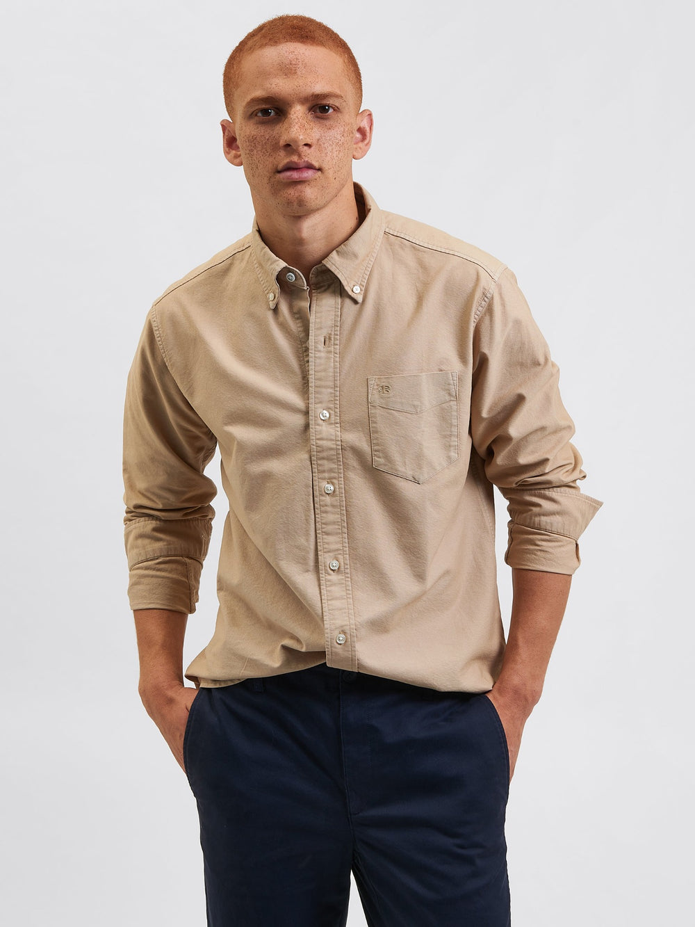 Kosele Ben Sherman Beatnik Oxford Garment Dye Siva | XWLQP8315