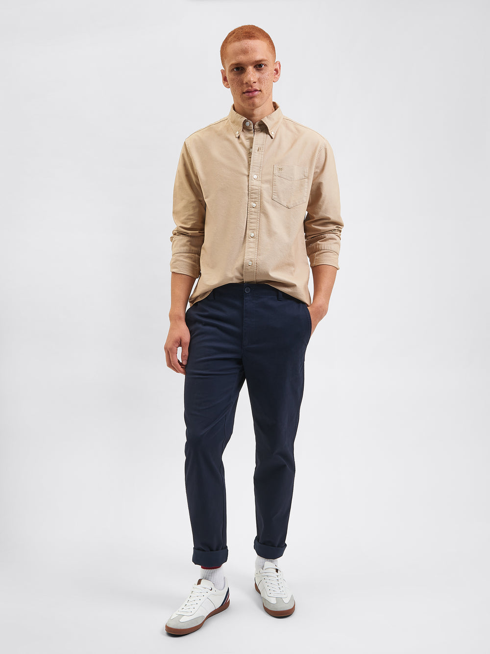 Kosele Ben Sherman Beatnik Oxford Garment Dye Siva | XWLQP8315