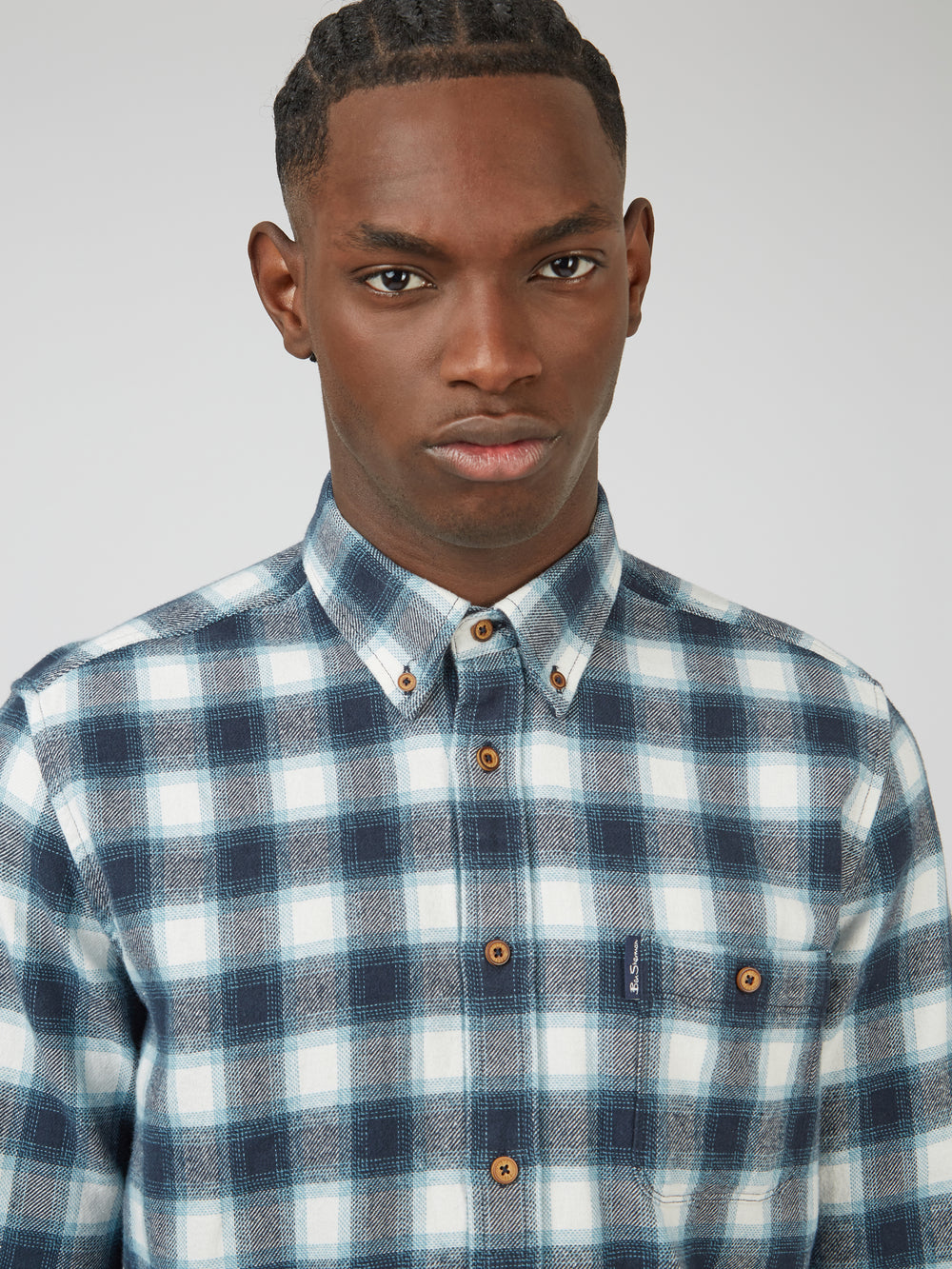 Kosele Ben Sherman Brushed Ombre Check Flannel Zelene | QIZPA0798