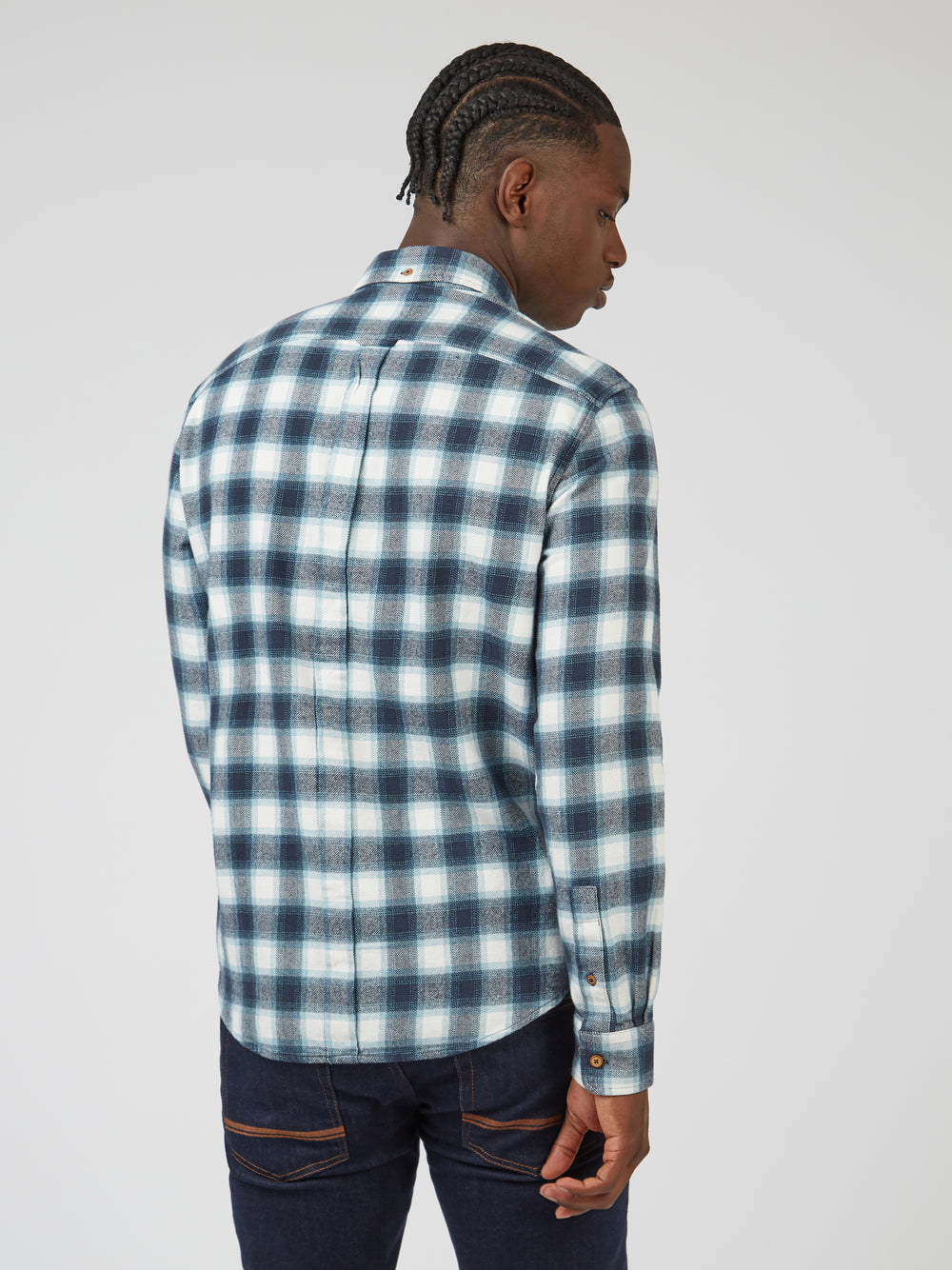 Kosele Ben Sherman Brushed Ombre Check Flannel Zelene | QIZPA0798