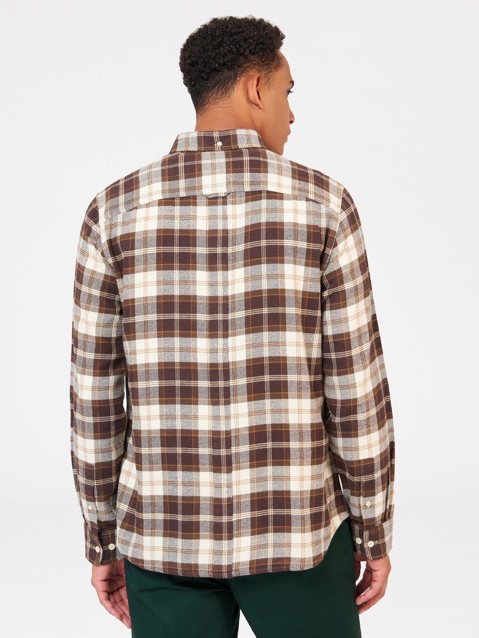 Kosele Ben Sherman Brushed Plain Check Čokoláda | TLYQW0269