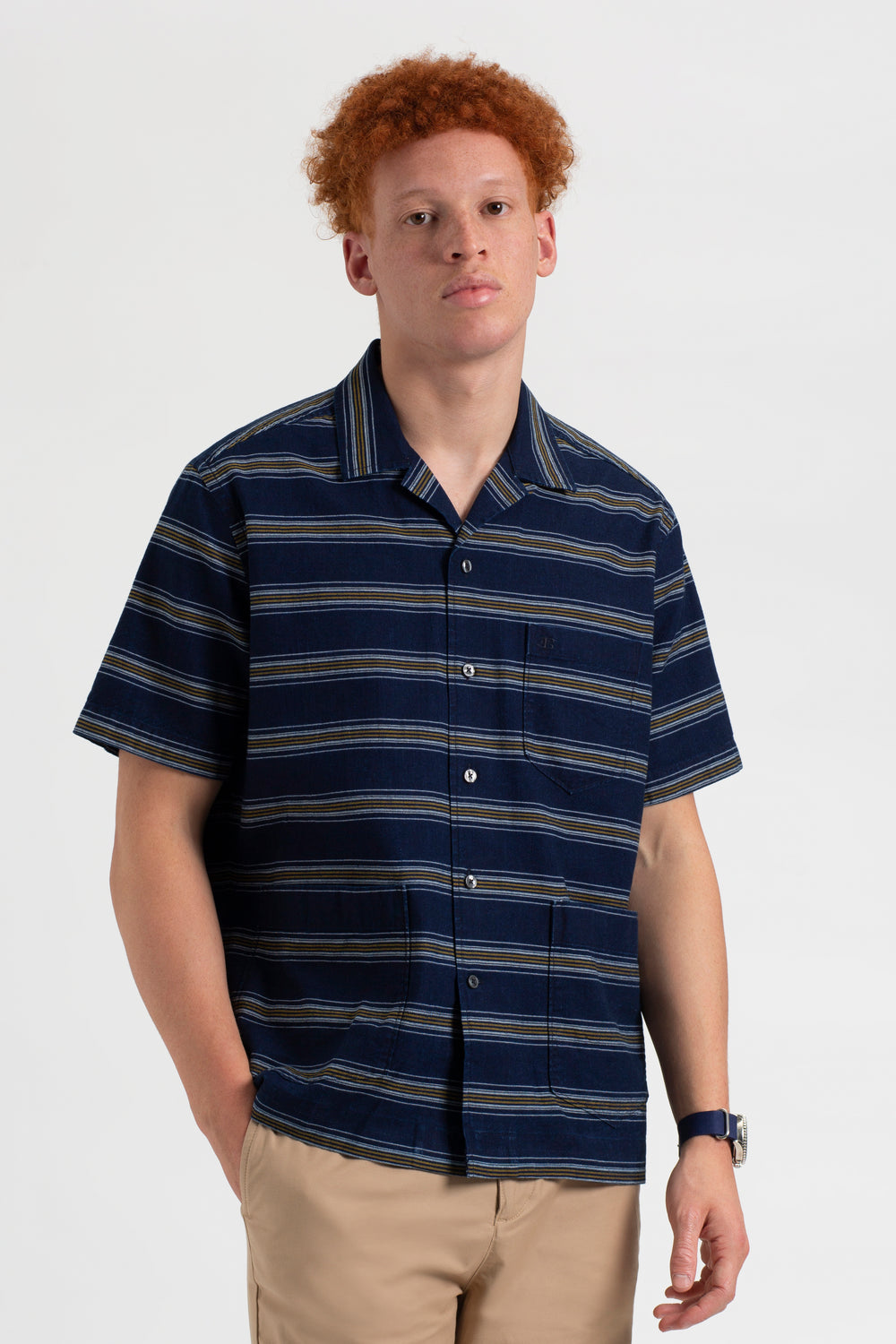 Kosele Ben Sherman Dalston Blues Lightweight Stripe Indigo | KZAPM4160