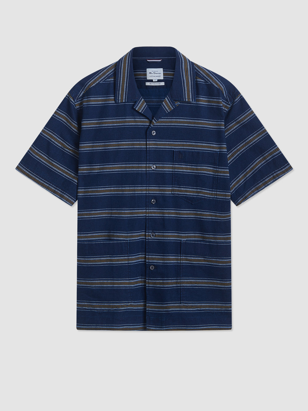 Kosele Ben Sherman Dalston Blues Lightweight Stripe Indigo | KZAPM4160