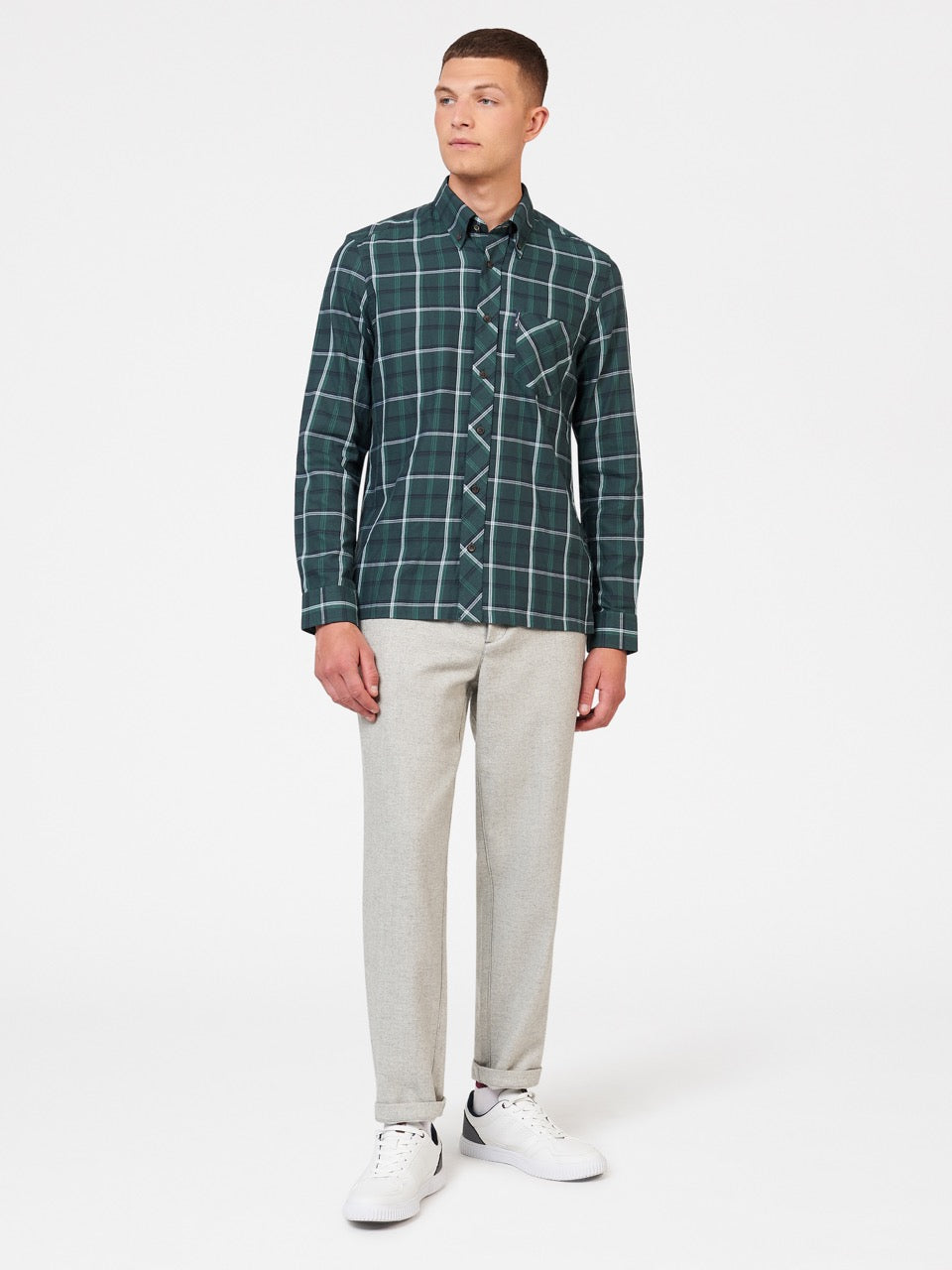 Kosele Ben Sherman Grid Check Zelene | EDCVF0537