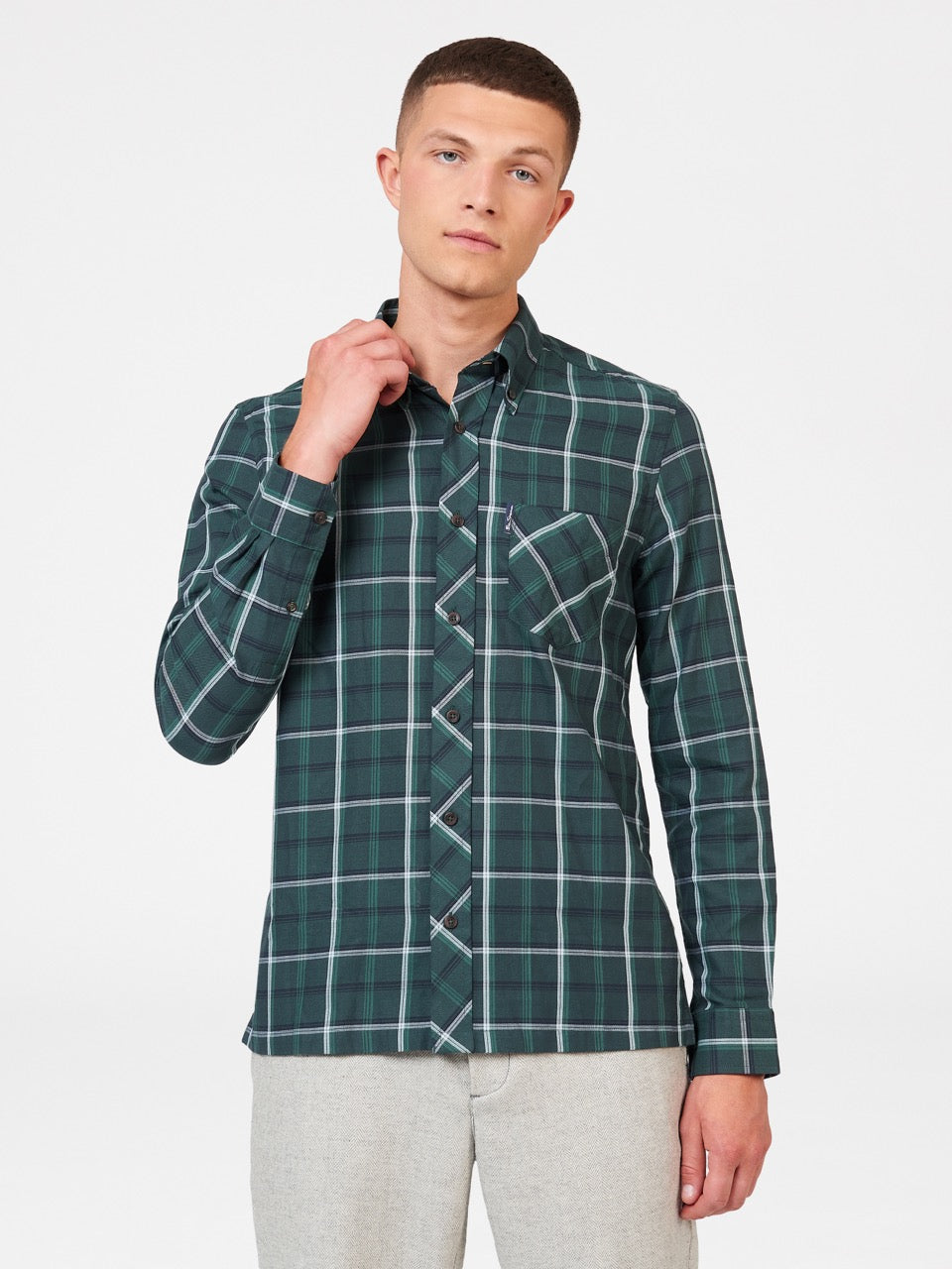 Kosele Ben Sherman Grid Check Zelene | EDCVF0537