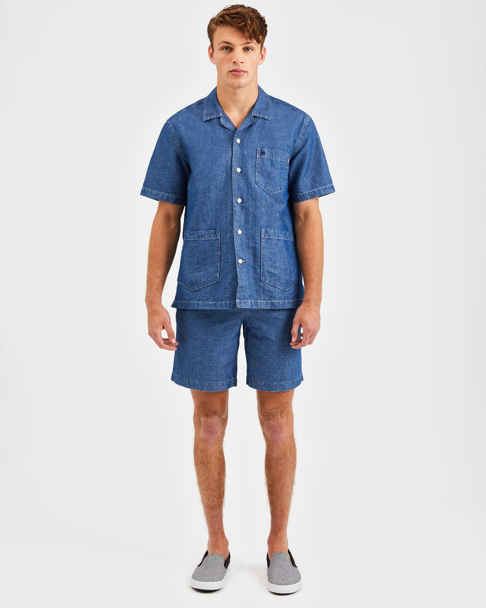 Kosele Ben Sherman Hastings Garment Dye Chambray Indigo | JKFZW9248