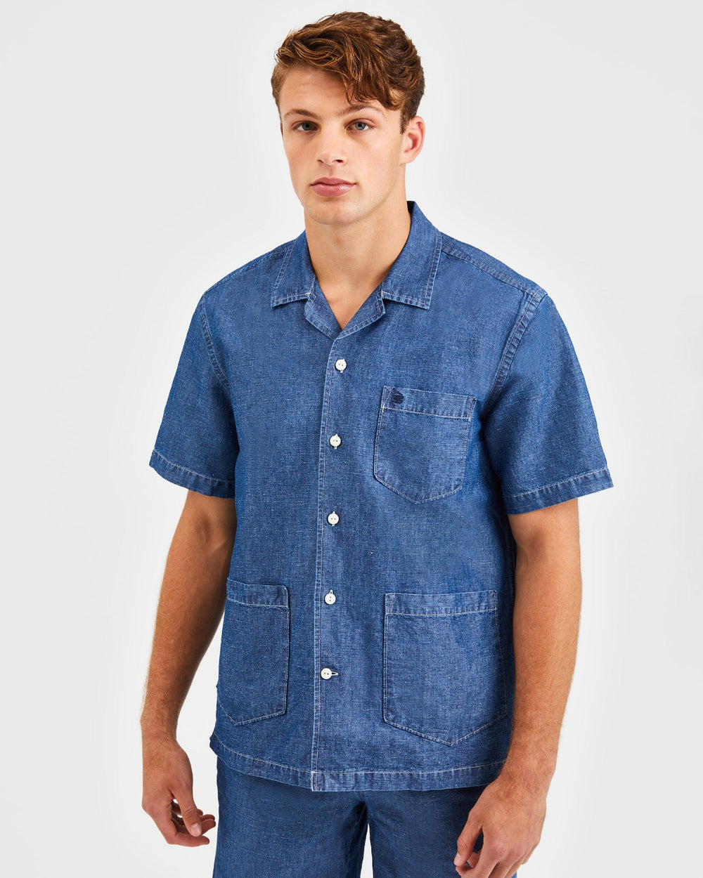 Kosele Ben Sherman Hastings Garment Dye Chambray Indigo | JKFZW9248