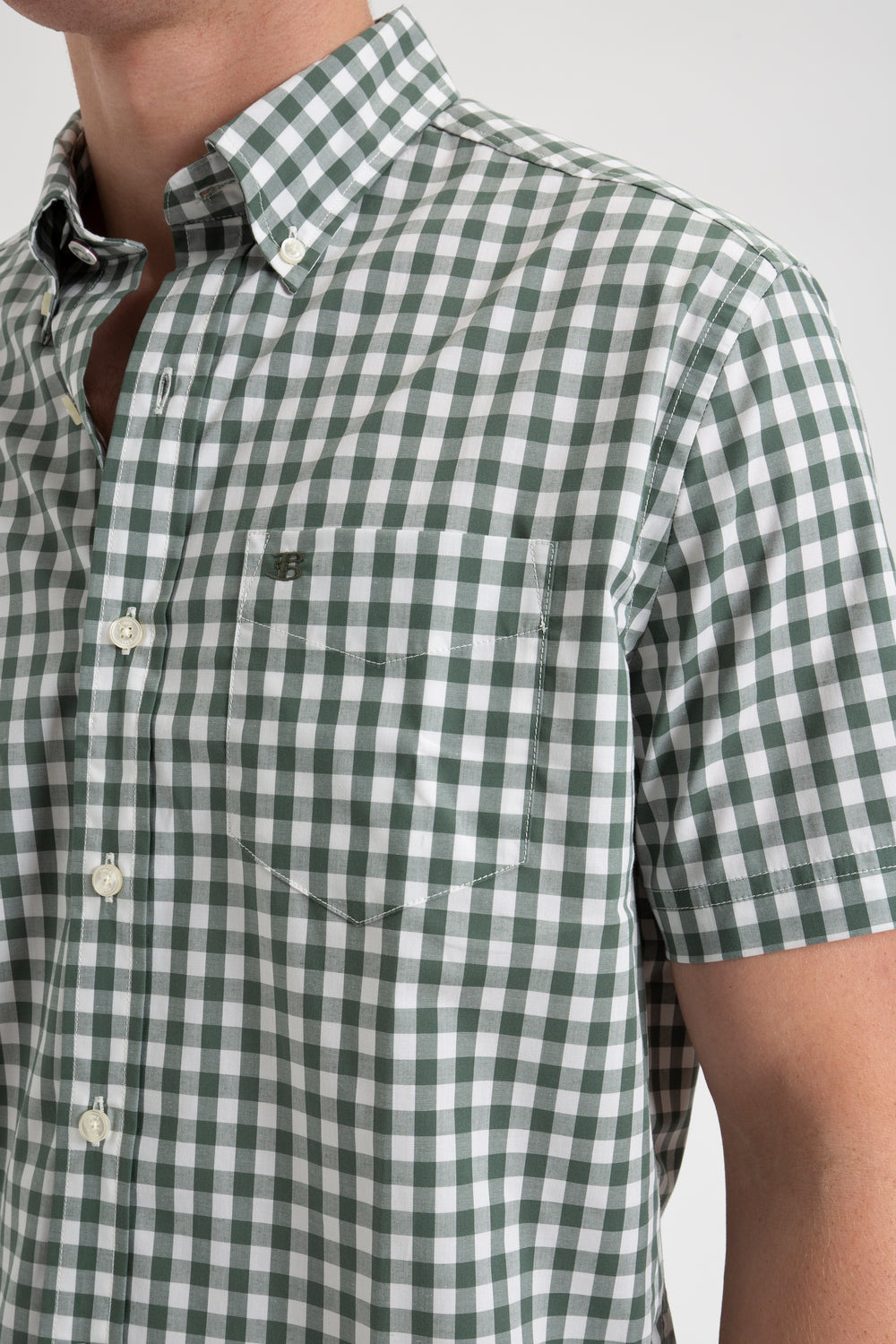 Kosele Ben Sherman House Poplin Gingham Olivovo Zelená | WTKQP7389