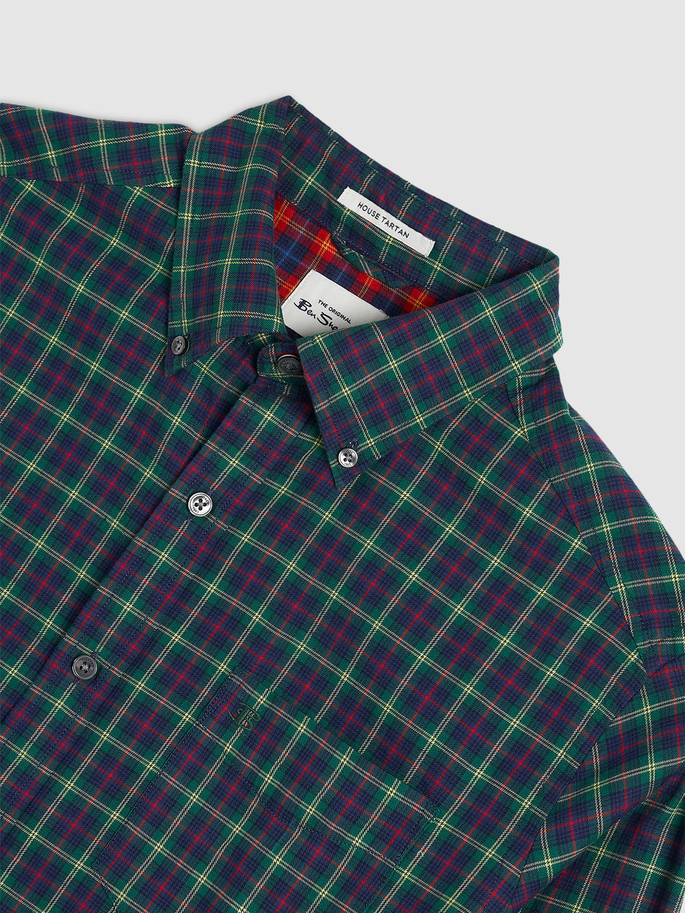 Kosele Ben Sherman House Tartan Twill Zelene | JEWDA8702