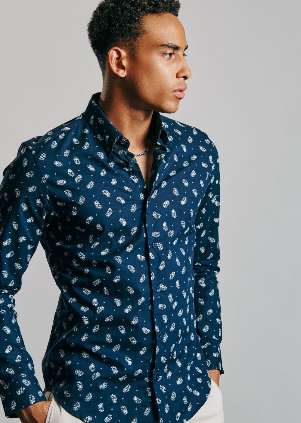 Kosele Ben Sherman Micro Paisley Námornícka Modrá | CBOEG9563