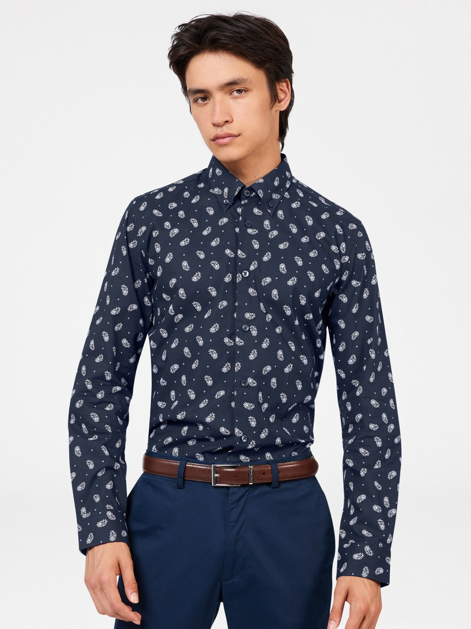 Kosele Ben Sherman Micro Paisley Námornícka Modrá | CBOEG9563