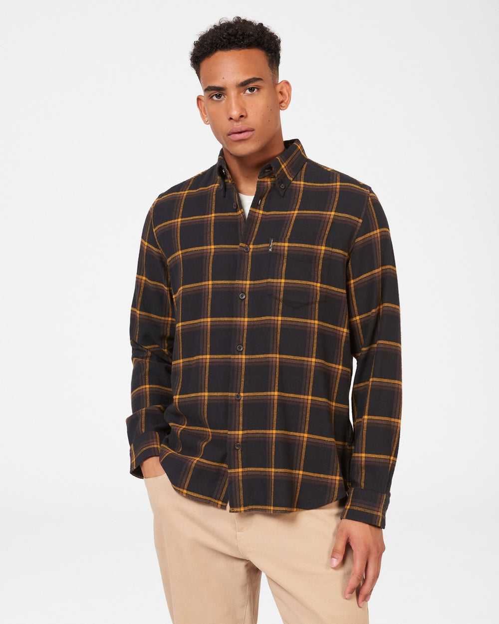 Kosele Ben Sherman Oversized Brushed Check Čierne | MNHWC6231