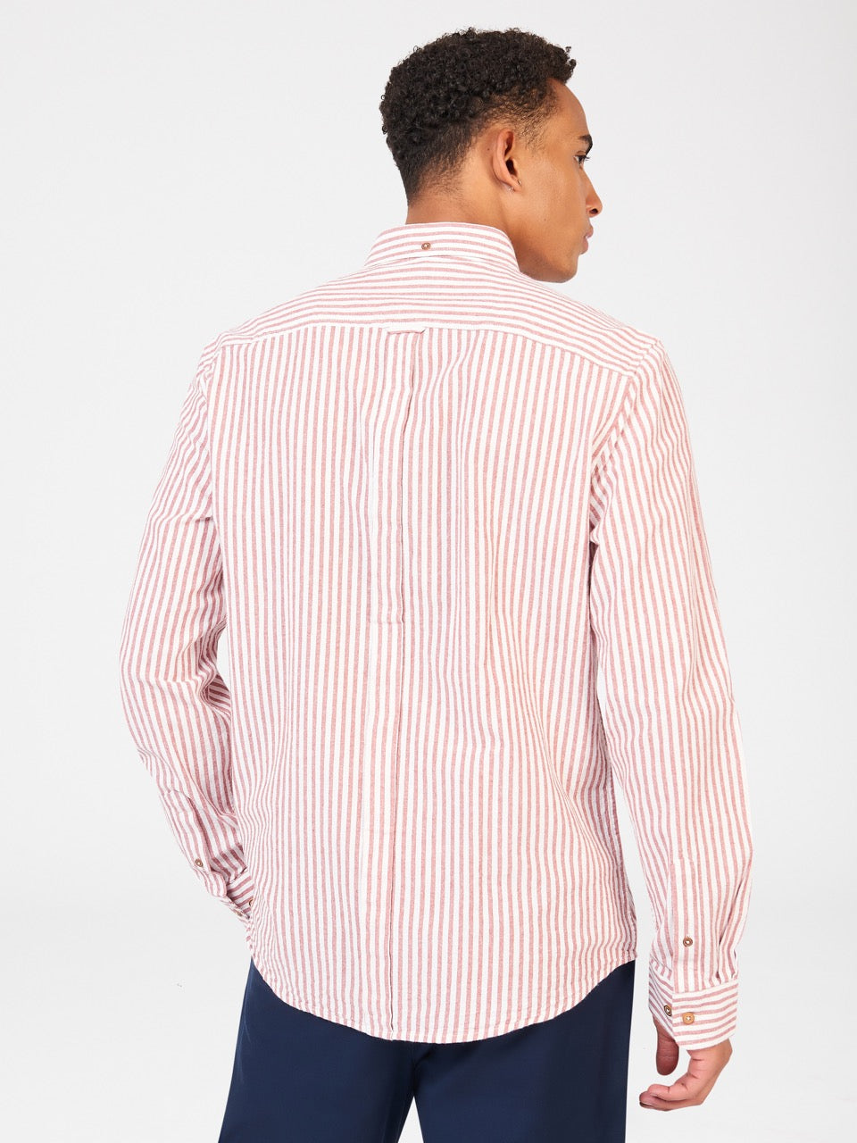 Kosele Ben Sherman Recycled Cotton Oxford Stripe Oranžové | UTIDS3015