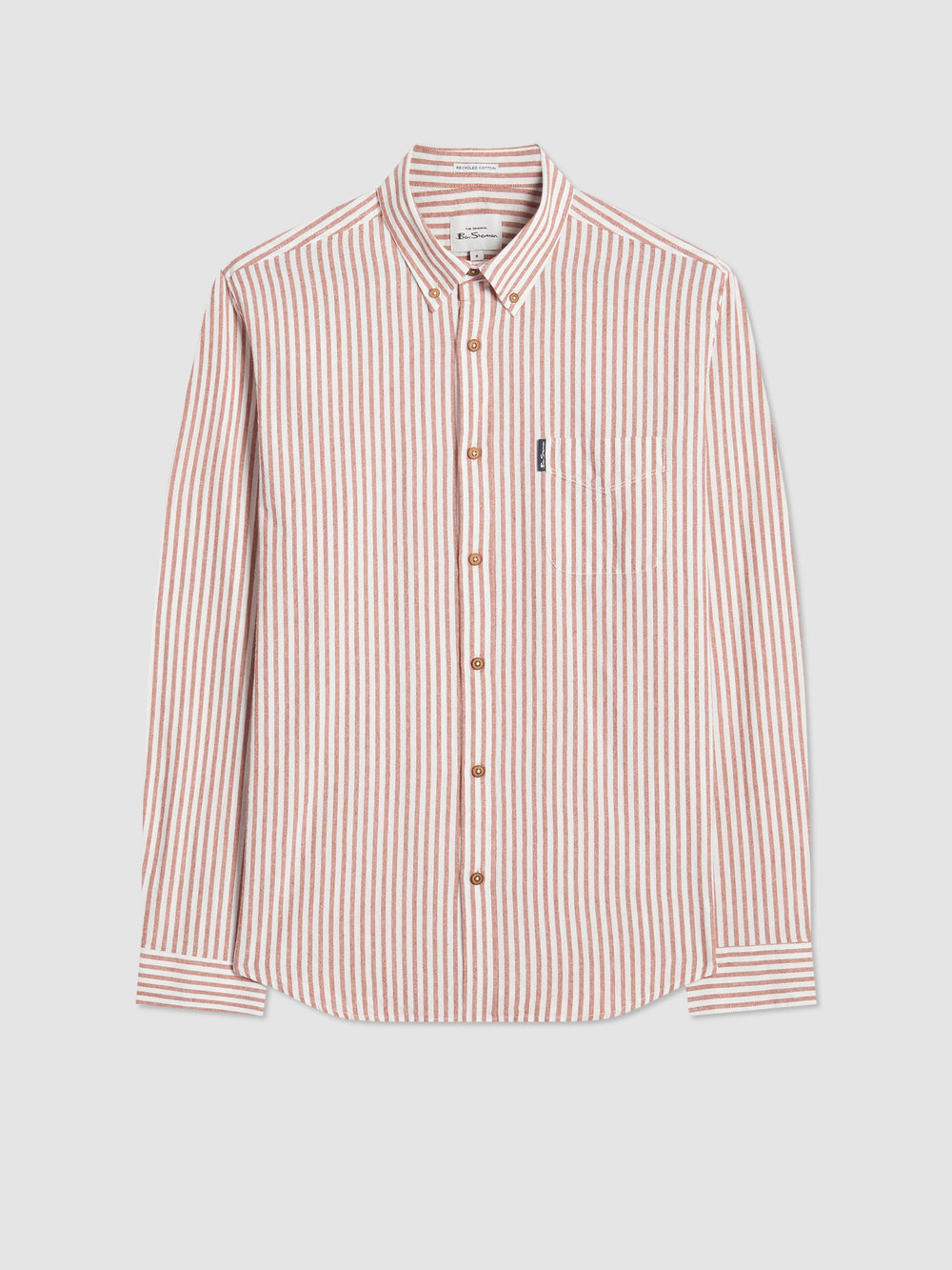 Kosele Ben Sherman Recycled Cotton Oxford Stripe Oranžové | UTIDS3015