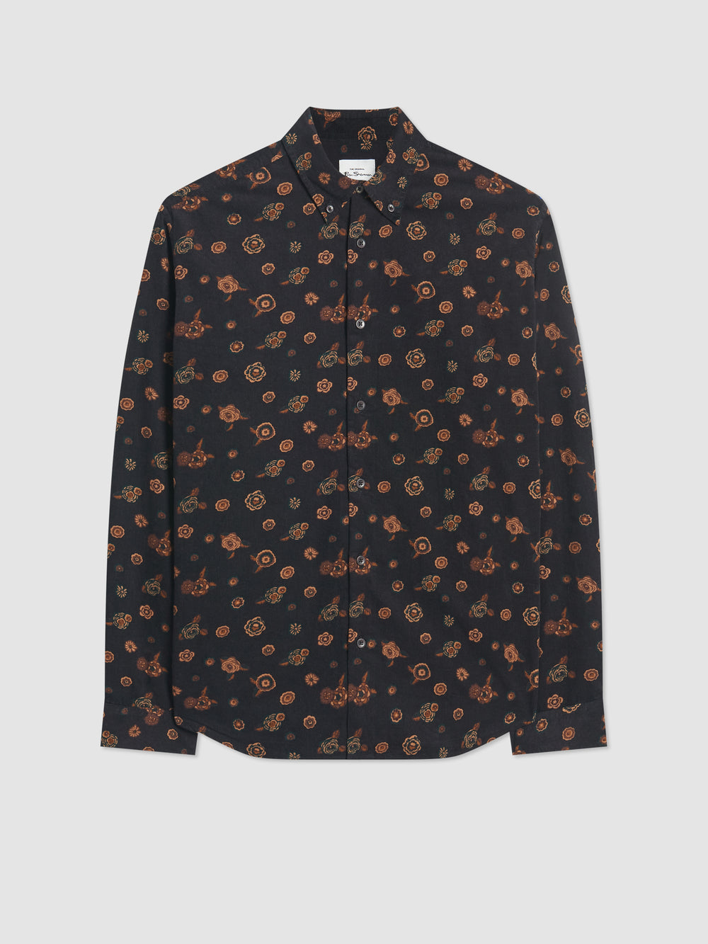 Kosele Ben Sherman Retro Floral Print Corduroy Čierne | WCSNB4273