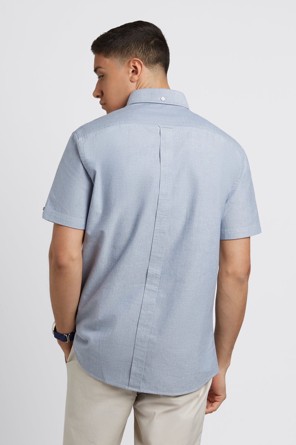 Kosele Ben Sherman Short Sleeve Brighton Oxford Organic Námornícka Modrá | RNYVI3268