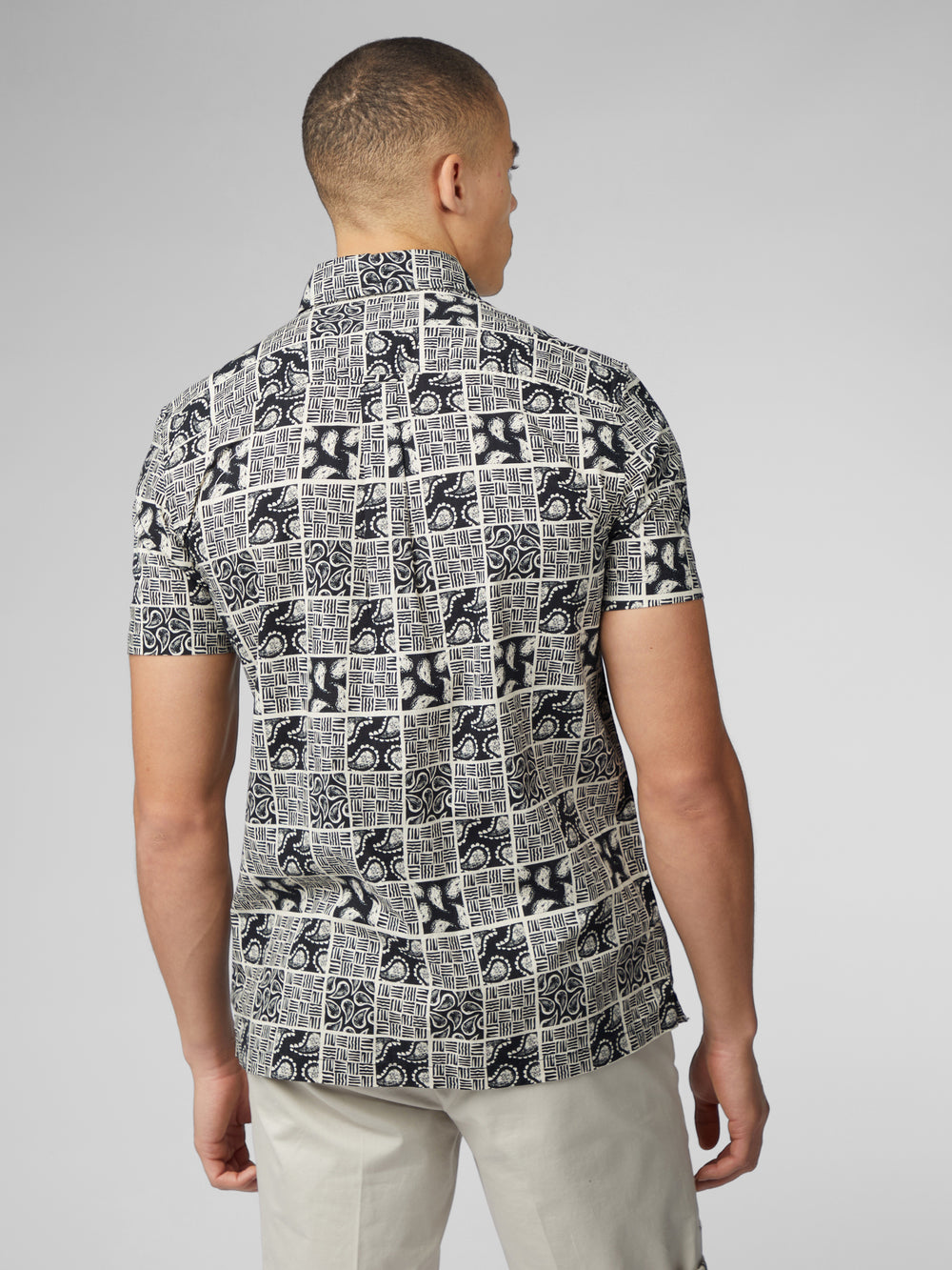 Kosele Ben Sherman Signature Checkerboard Paisley Print Čierne | ZDLSA0896