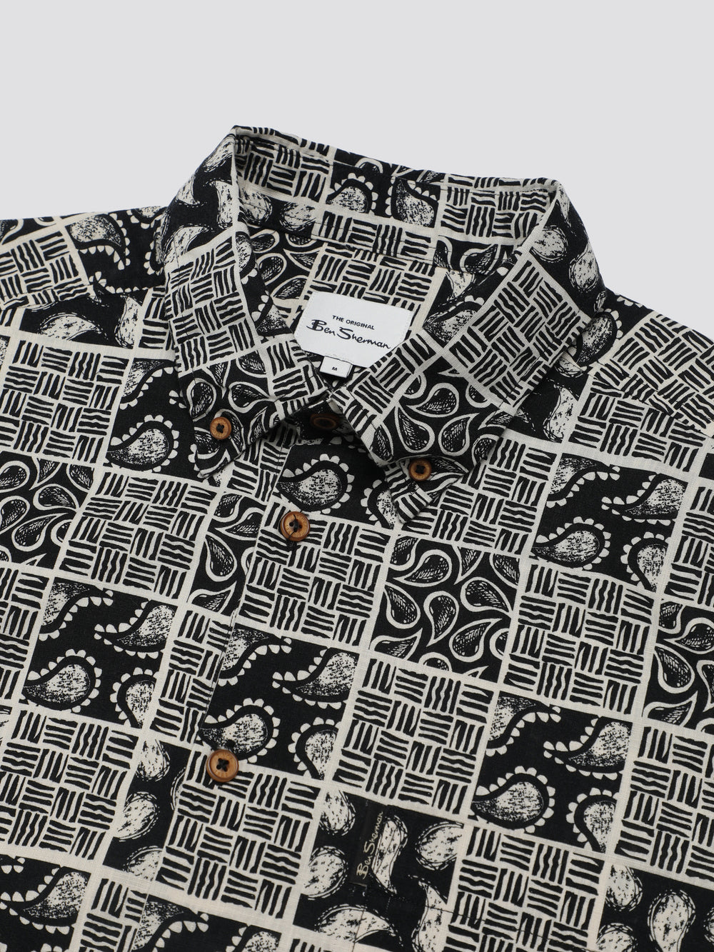 Kosele Ben Sherman Signature Checkerboard Paisley Print Čierne | ZDLSA0896