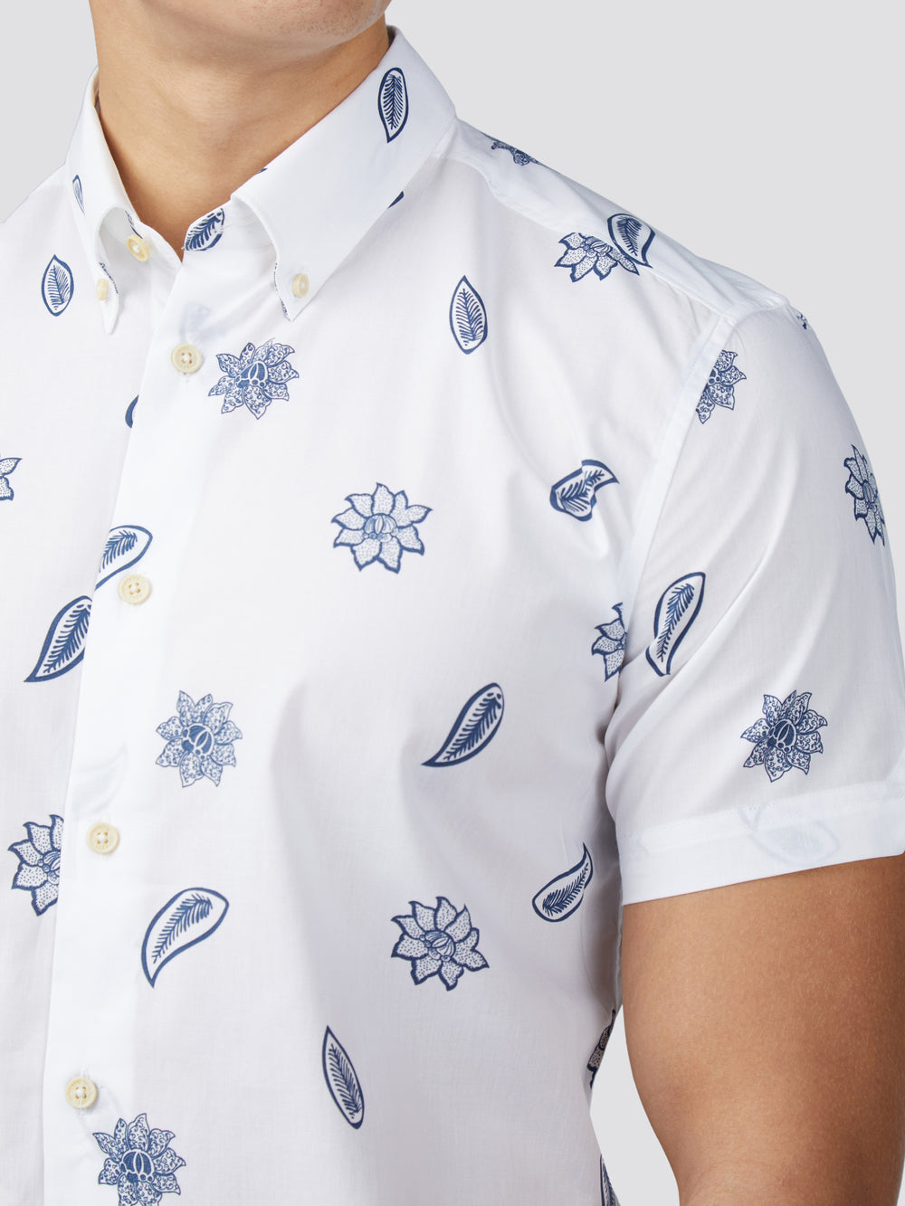 Kosele Ben Sherman Signature Floral Biele | QPAOY1394