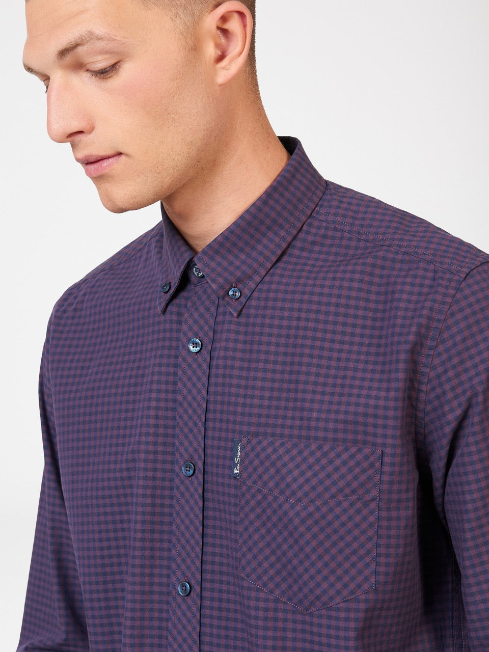 Kosele Ben Sherman Signature Gingham Long-Sleeve Nachový | OZPLW2387