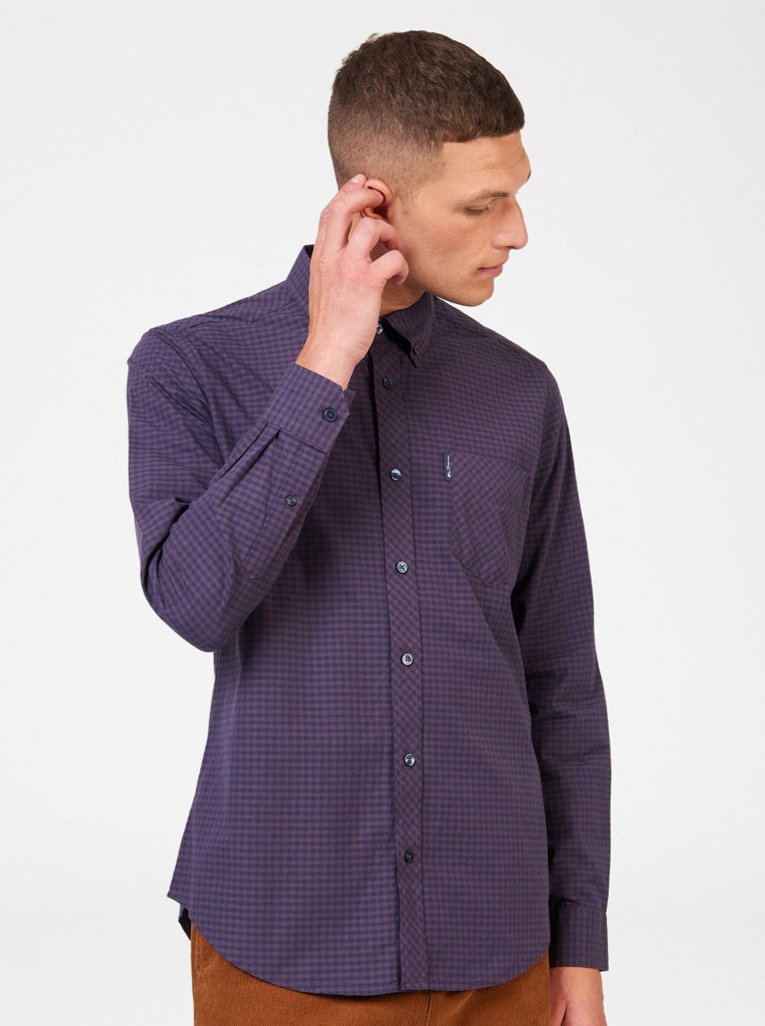 Kosele Ben Sherman Signature Gingham Long-Sleeve Nachový | OZPLW2387