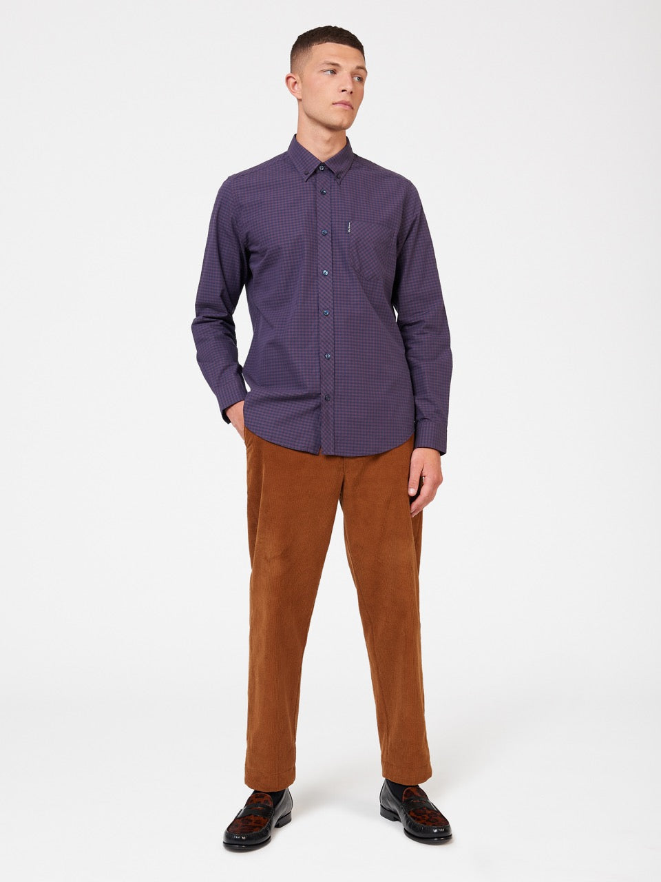 Kosele Ben Sherman Signature Gingham Long-Sleeve Nachový | OZPLW2387