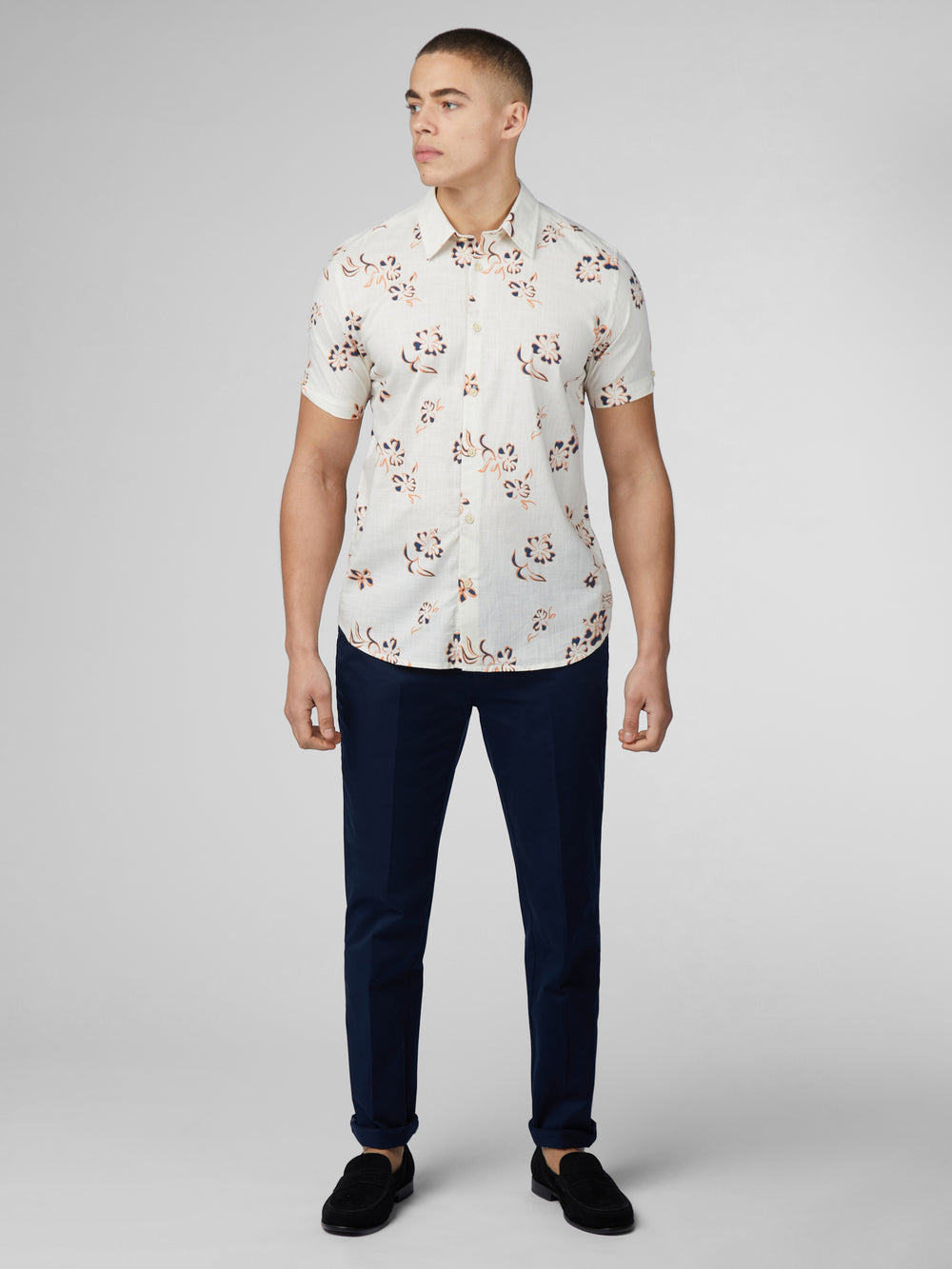 Kosele Ben Sherman Signature Linear Floral Biele | OMBRX5426