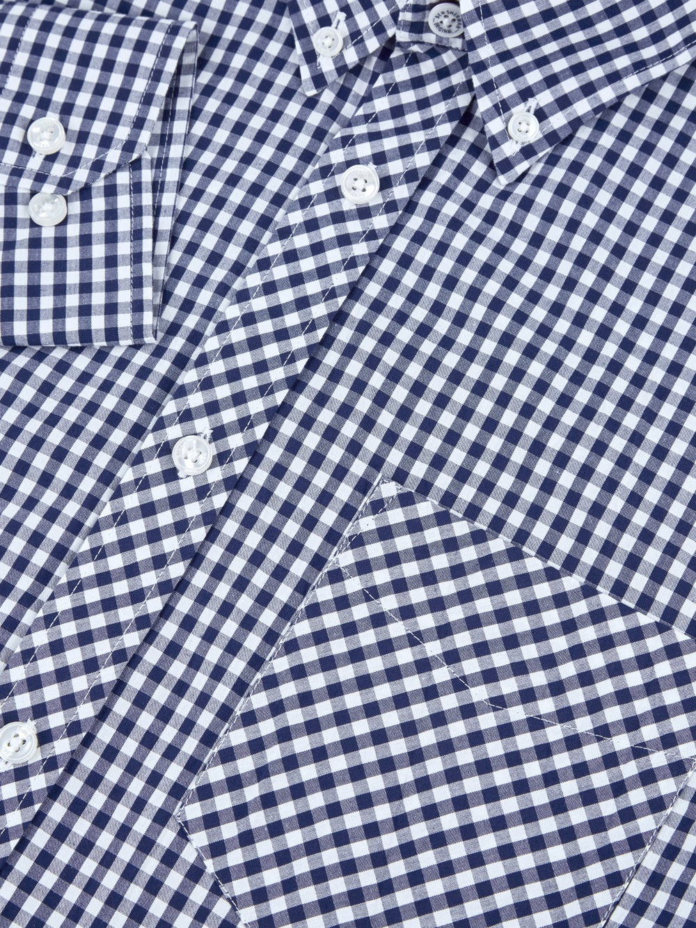 Kosele Ben Sherman Signature Long-Sleeve Gingham Tmavo Modre | BTHGW5230