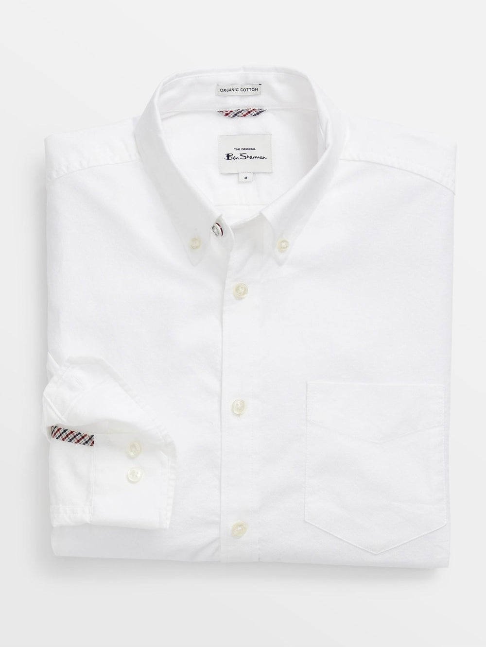 Kosele Ben Sherman Signature Organic Long-Sleeve Oxford Biele | OPEXW3506