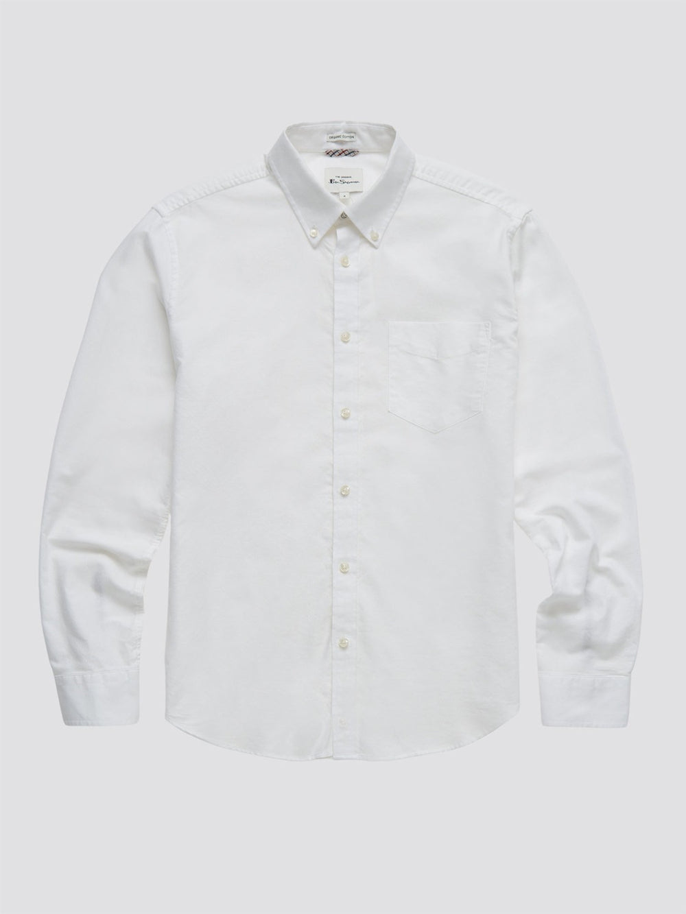 Kosele Ben Sherman Signature Organic Long-Sleeve Oxford Biele | OPEXW3506