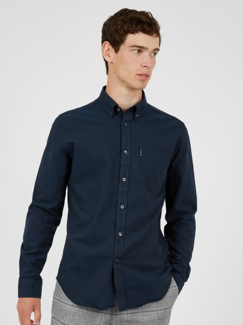 Kosele Ben Sherman Signature Organic Oxford Námornícka Modrá | SRPHQ6380