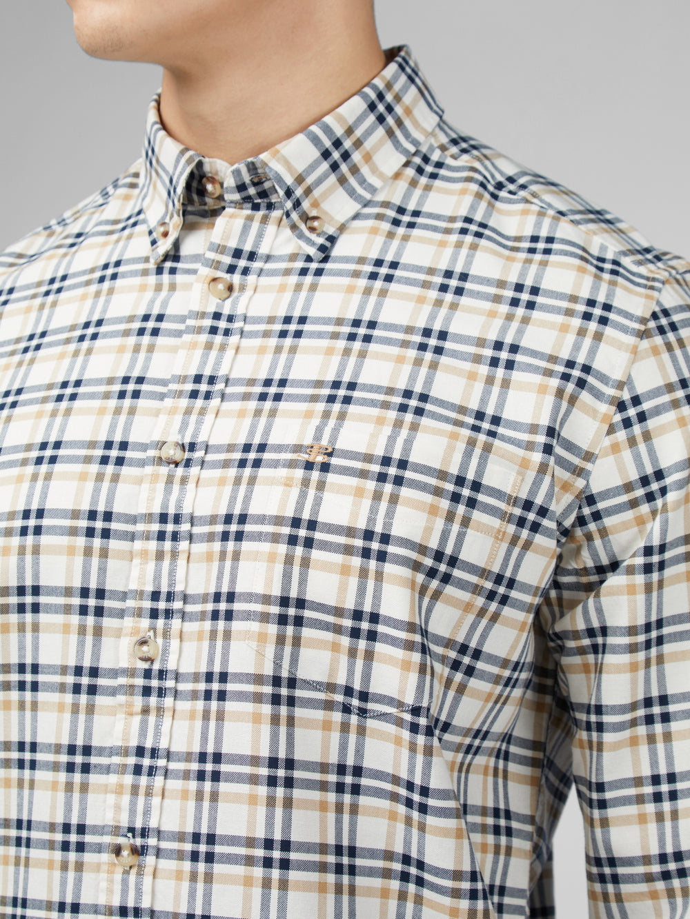 Kosele Ben Sherman Signature Oxford Check Biele | IKPAL1762