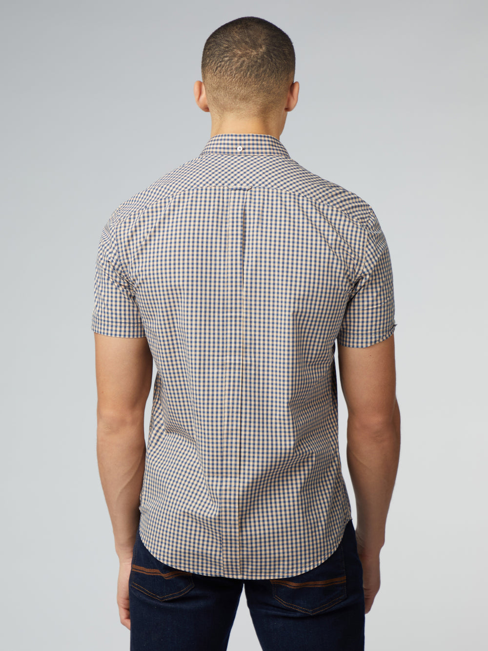 Kosele Ben Sherman Signature Short Sleeve Gingham Meď Oranžové | NLTSM7509