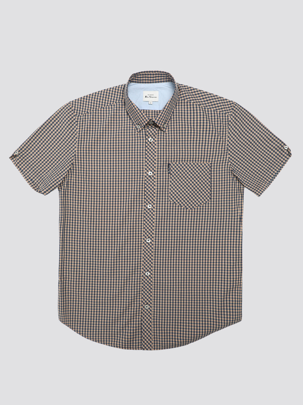 Kosele Ben Sherman Signature Short Sleeve Gingham Meď Oranžové | NLTSM7509