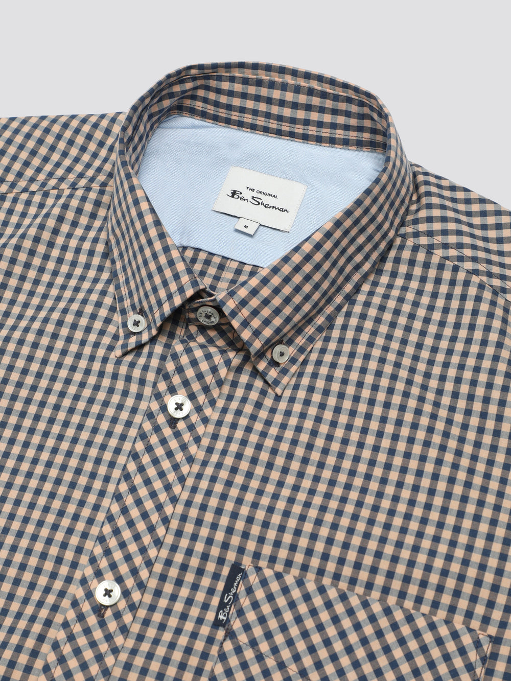 Kosele Ben Sherman Signature Short Sleeve Gingham Meď Oranžové | NLTSM7509