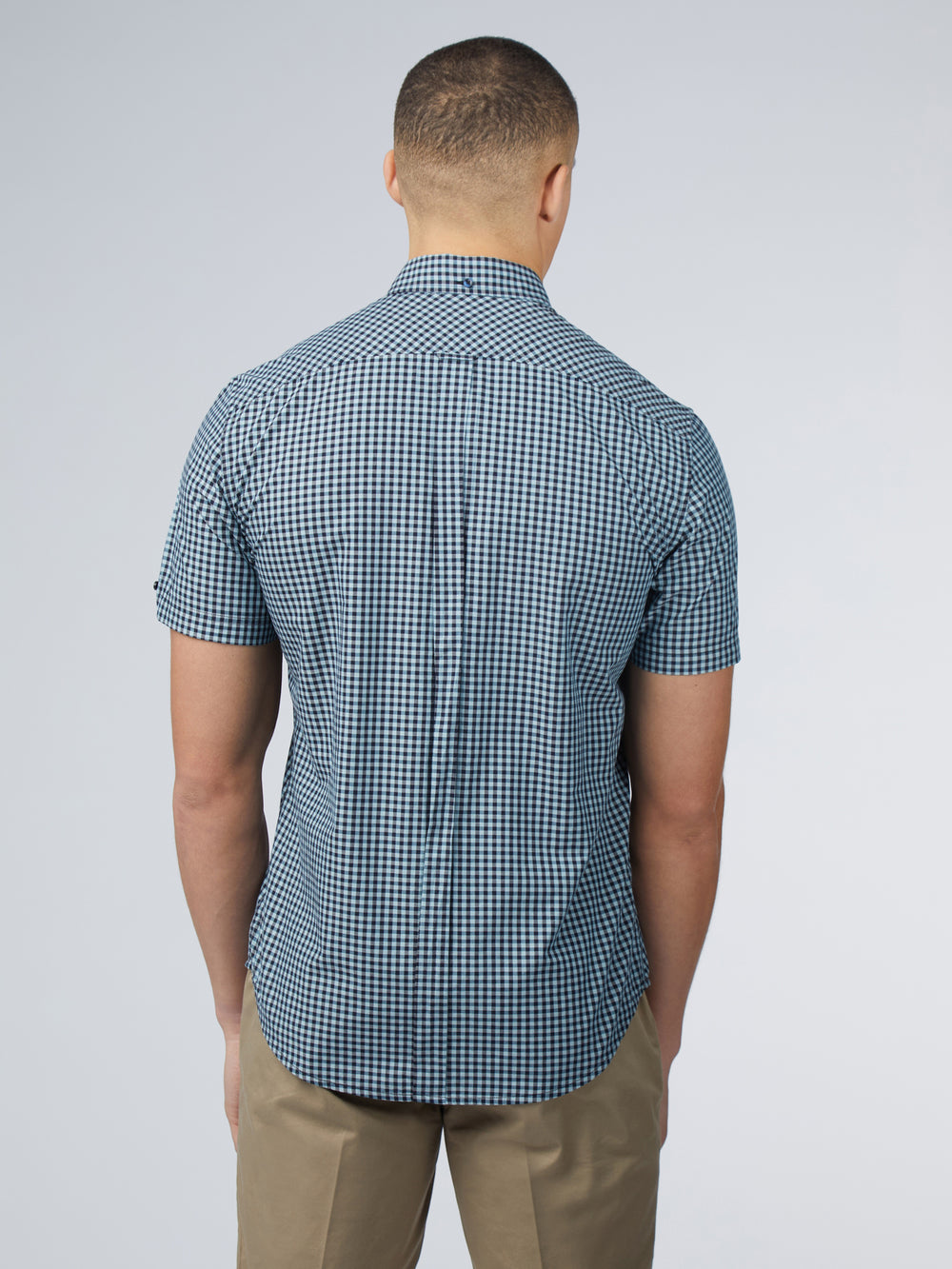 Kosele Ben Sherman Signature Short Sleeve Gingham Modre | RTQDV0745